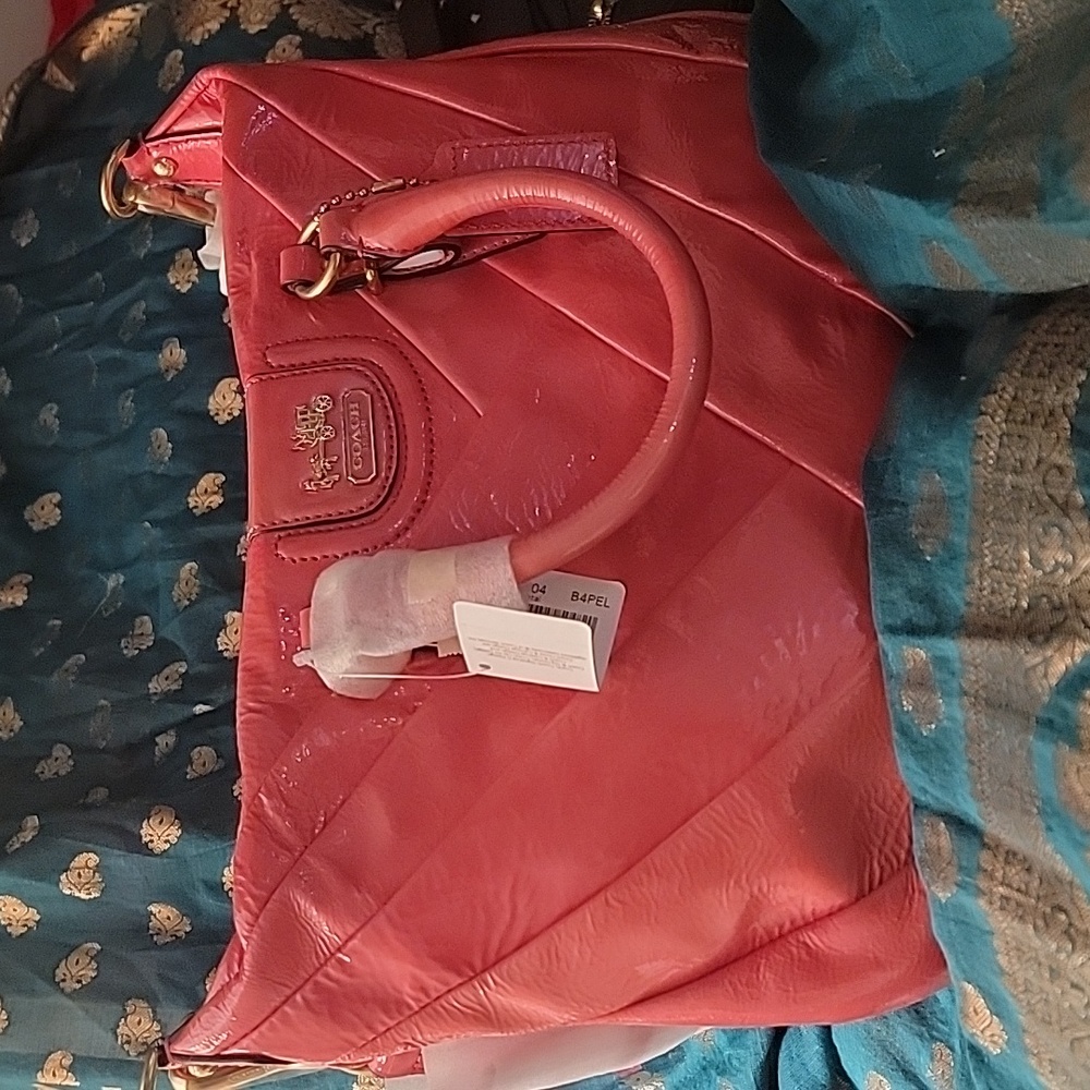 Bubble gum pink  patent leather coach  BNWT no longer made!! Will not find this.